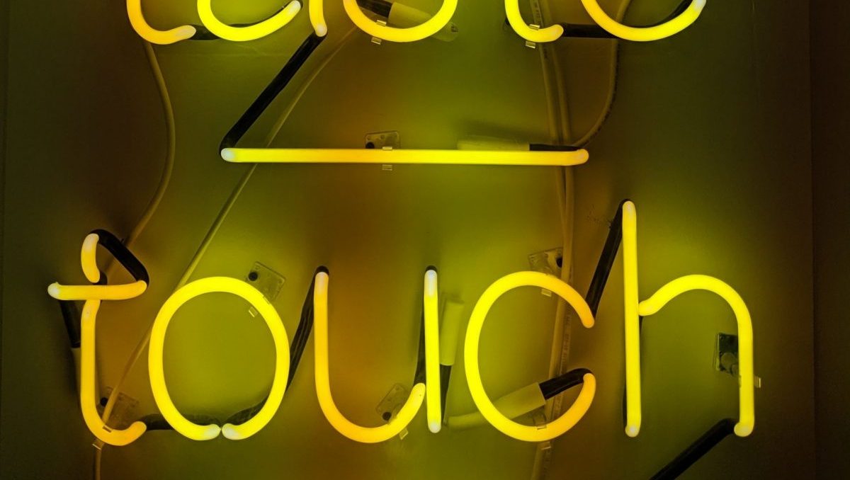 Neon sign with smell, taste and touch